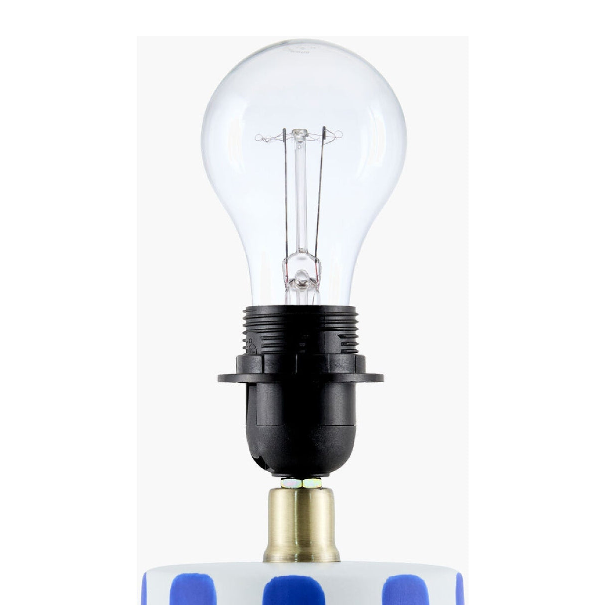 Modern European furniture - Striped Ceramic Linen Table Lamp - www.oroa.com