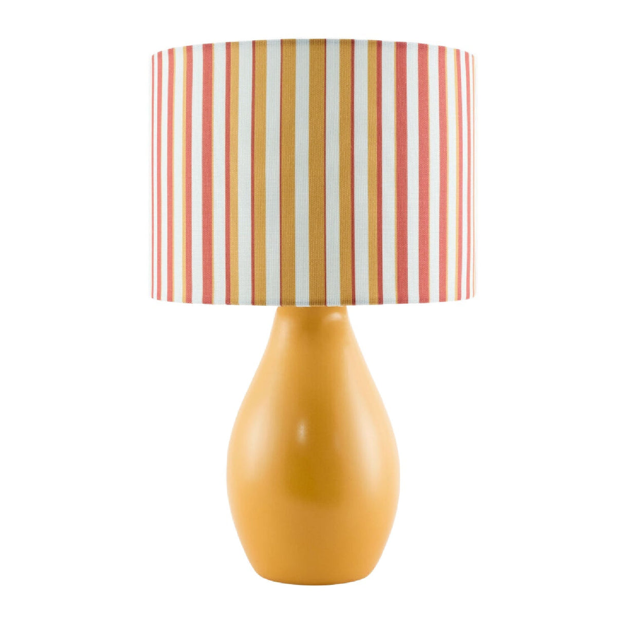 Modern European furniture - Striped Linen Ceramic Table Lamp - www.oroa.com