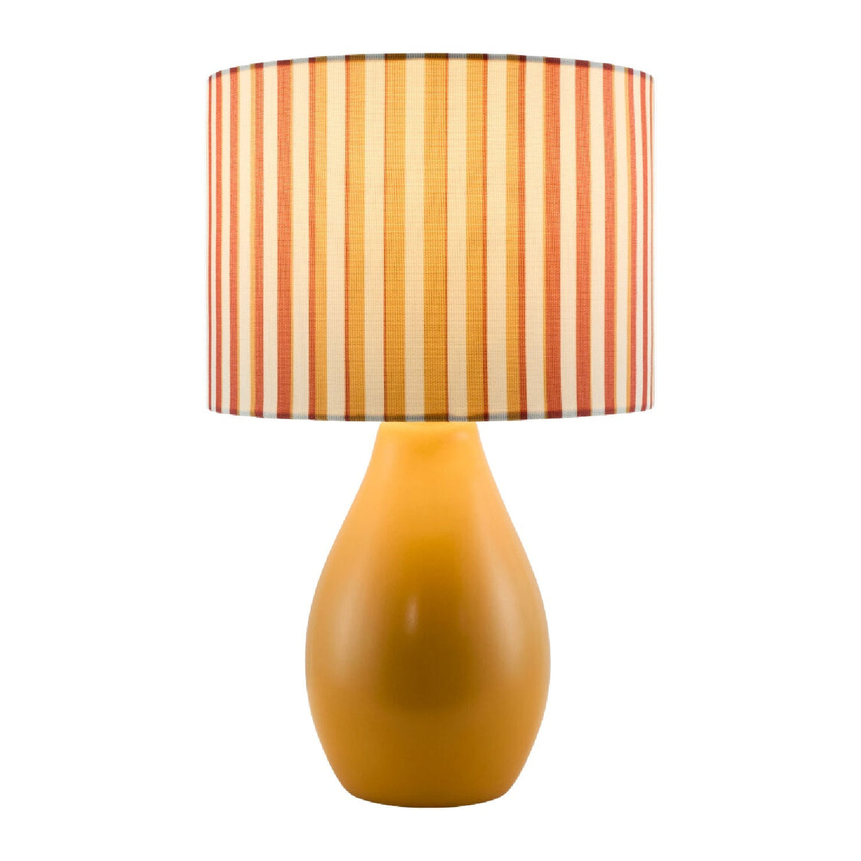 Modern European furniture - Striped Linen Ceramic Table Lamp - www.oroa.com