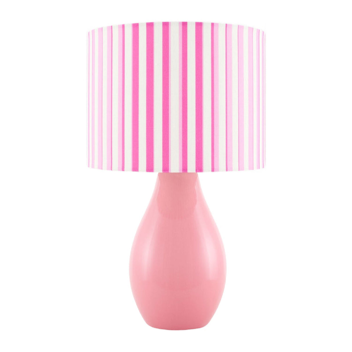 Modern European furniture - Striped Linen Ceramic Table Lamp - www.oroa.com