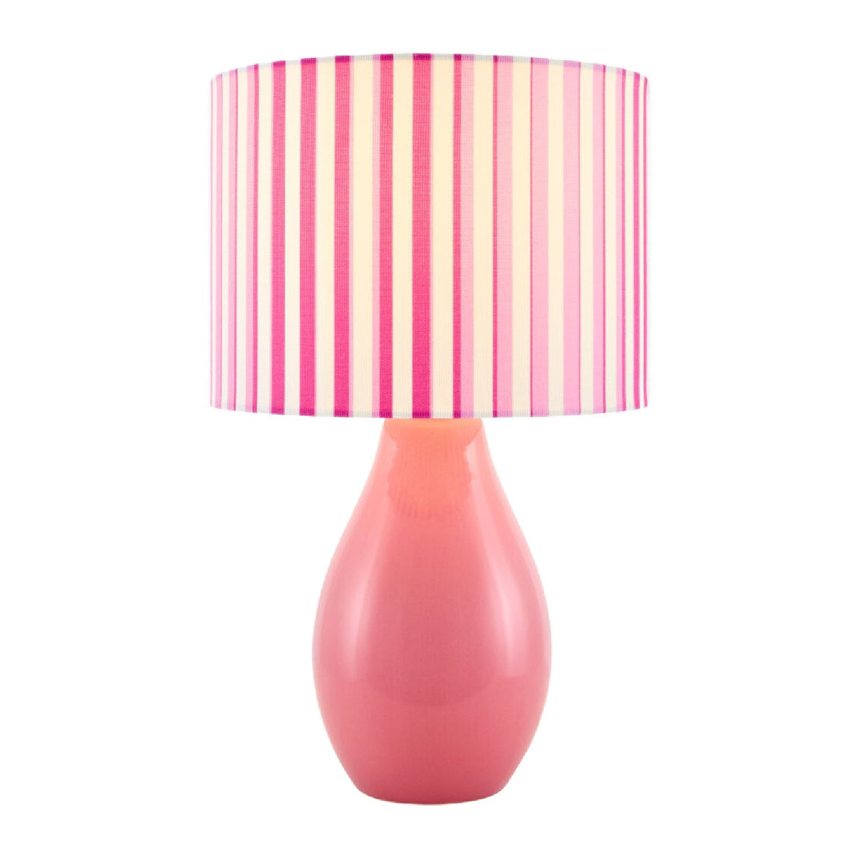 Modern European furniture - Striped Linen Ceramic Table Lamp - www.oroa.com