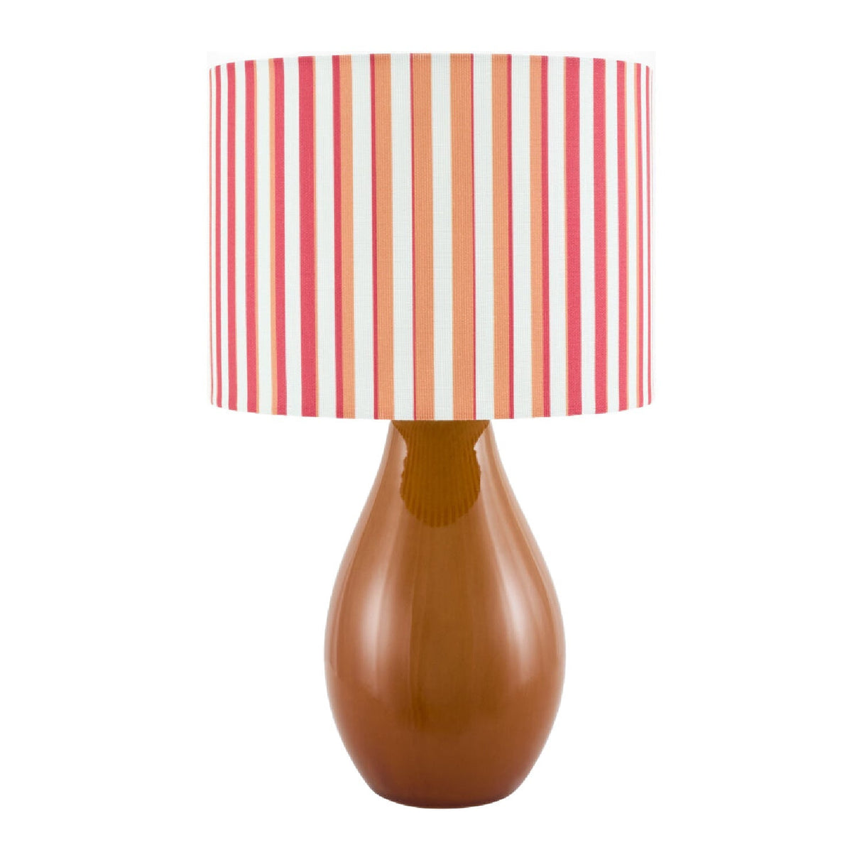 Modern European furniture - Striped Linen Ceramic Table Lamp - www.oroa.com