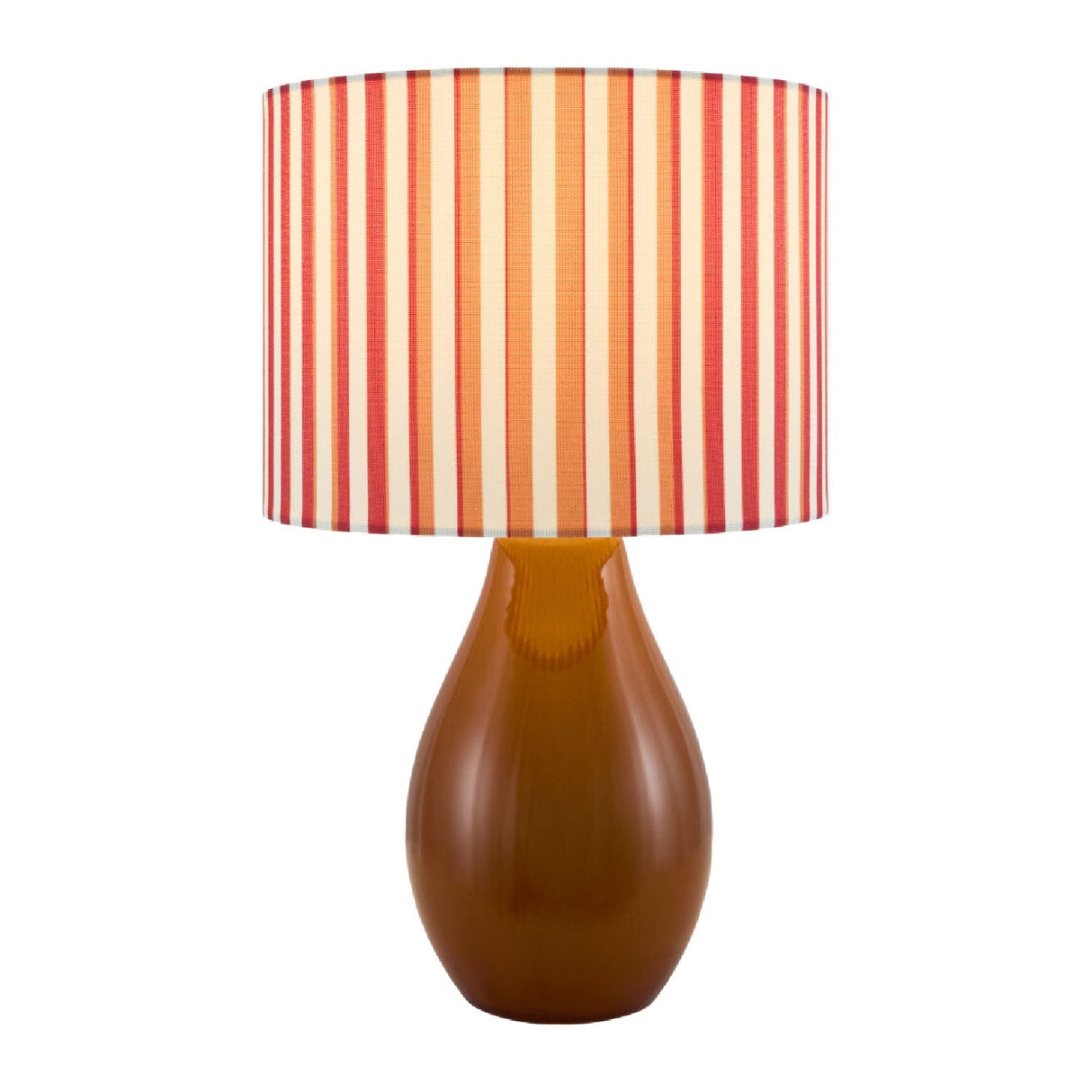 Modern European furniture - Striped Linen Ceramic Table Lamp - www.oroa.com