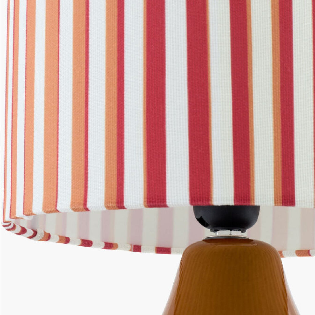 Modern European furniture - Striped Linen Ceramic Table Lamp - www.oroa.com