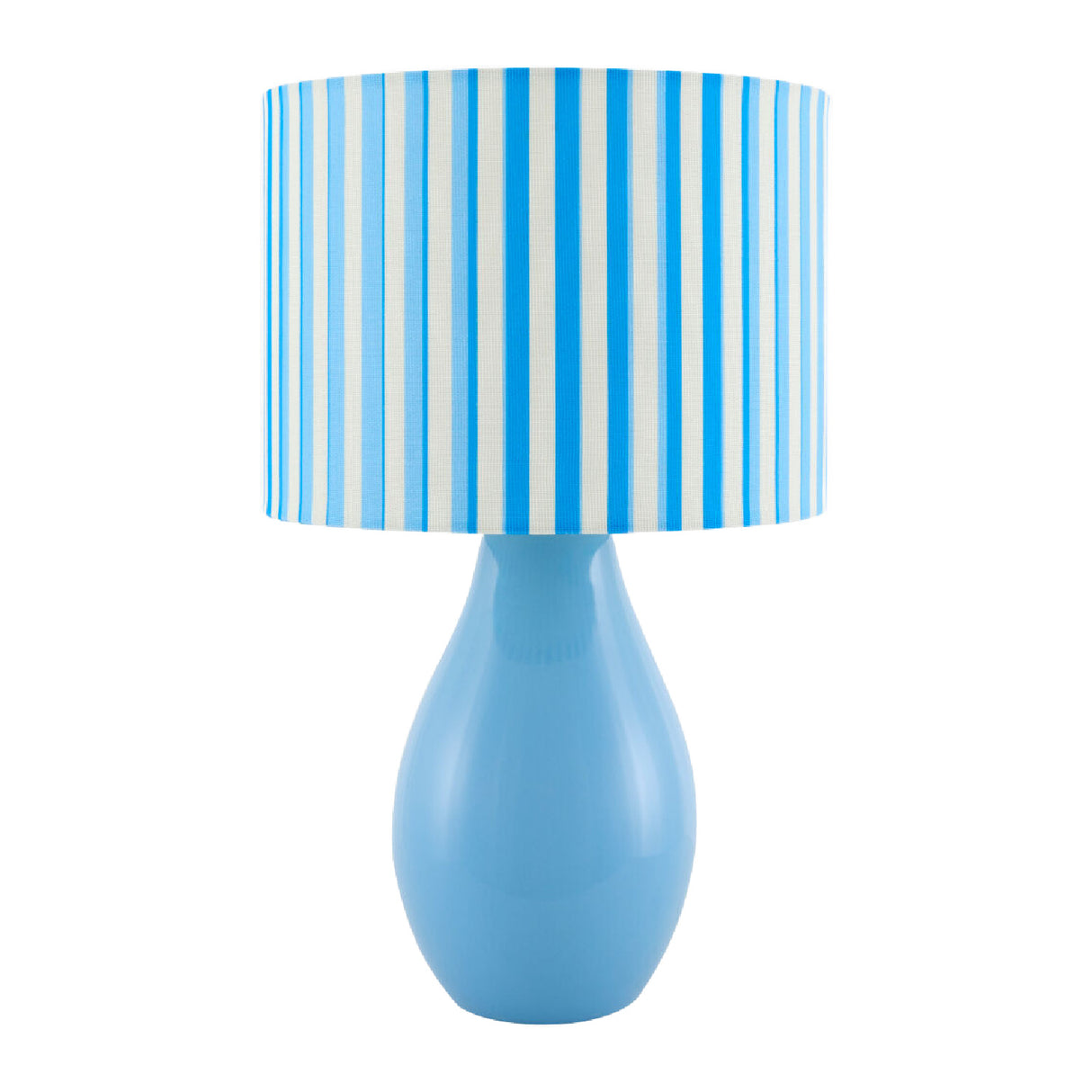 Modern European furniture - Striped Linen Ceramic Table Lamp - www.oroa.com