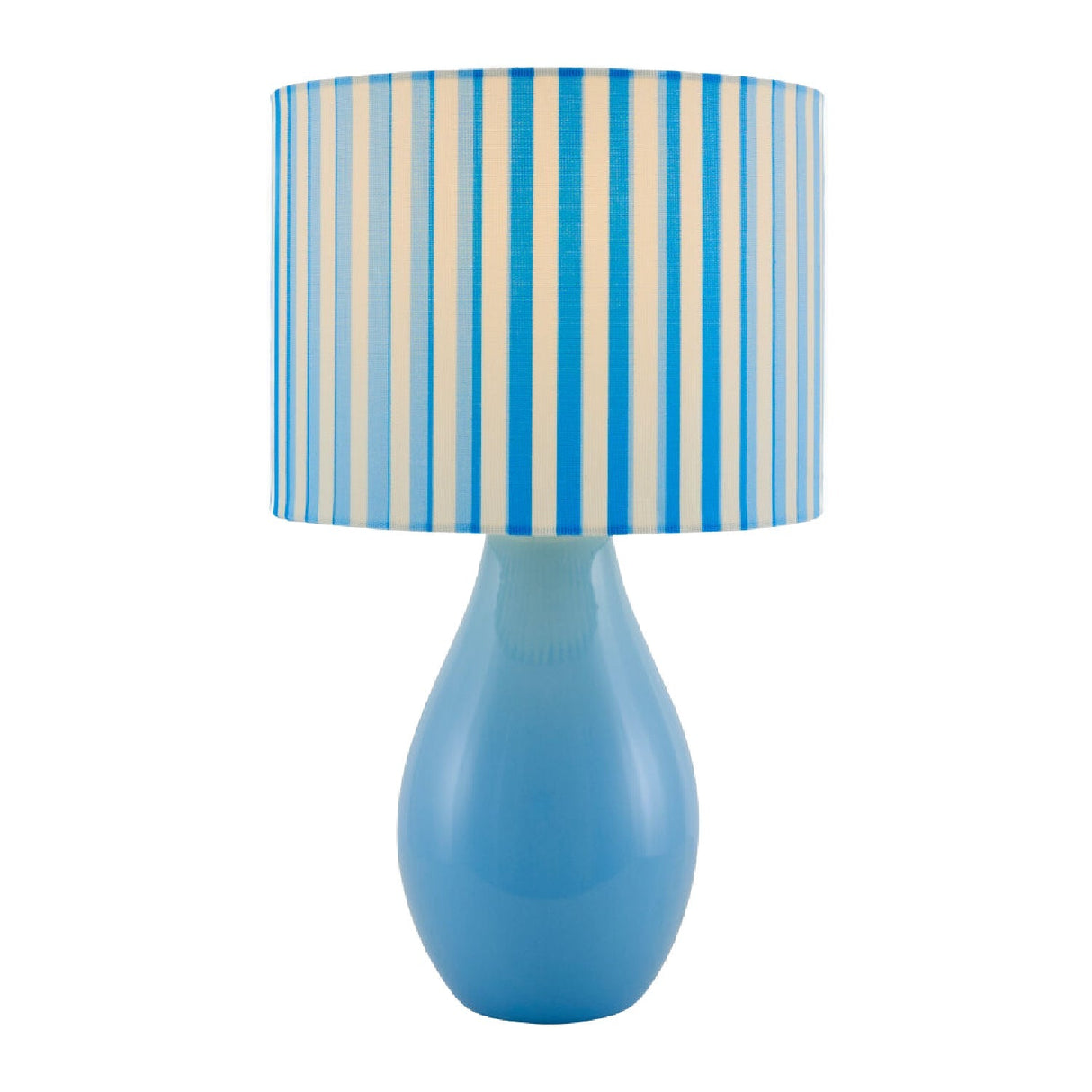 Modern European furniture - Striped Linen Ceramic Table Lamp - www.oroa.com
