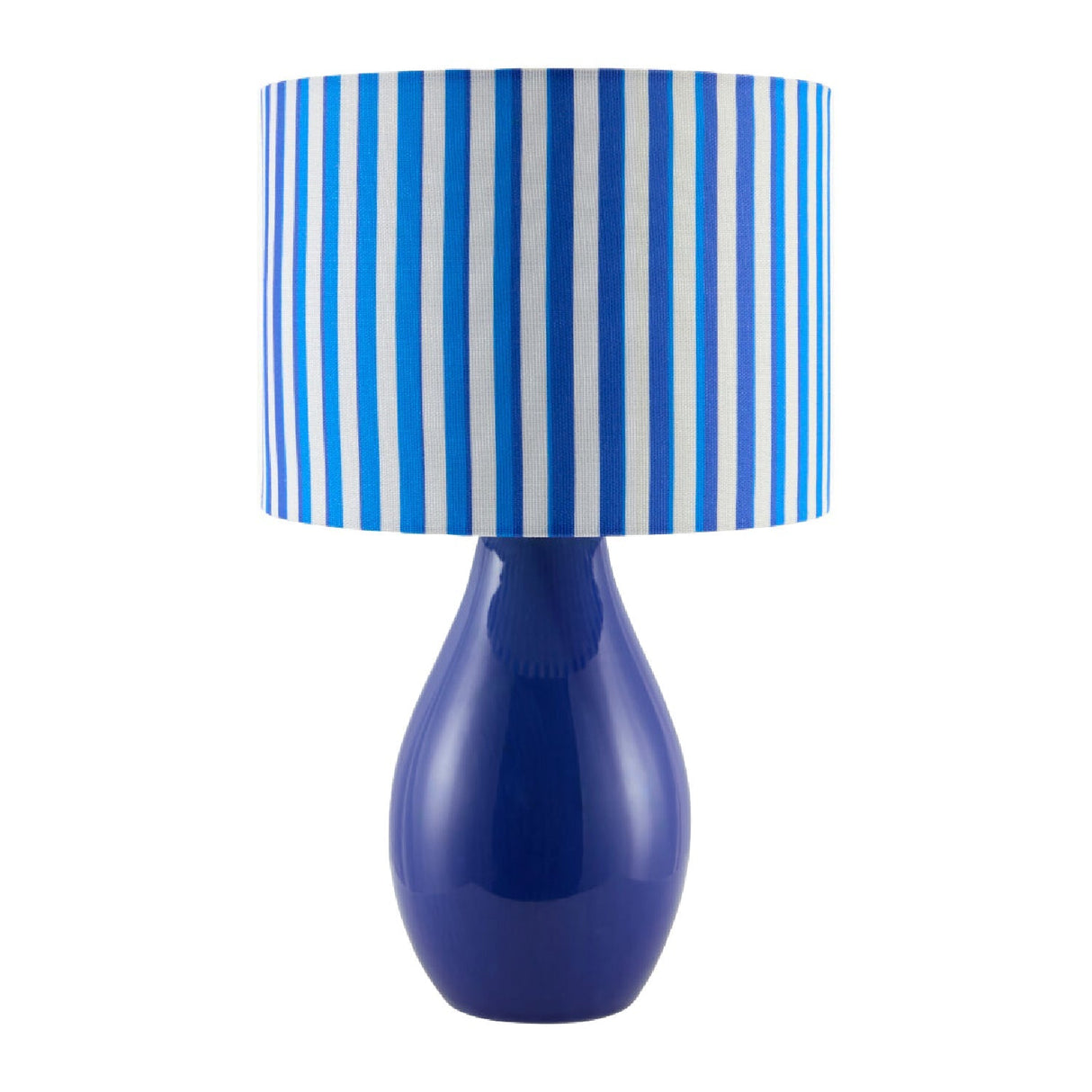 Modern European furniture - Striped Linen Ceramic Table Lamp - www.oroa.com