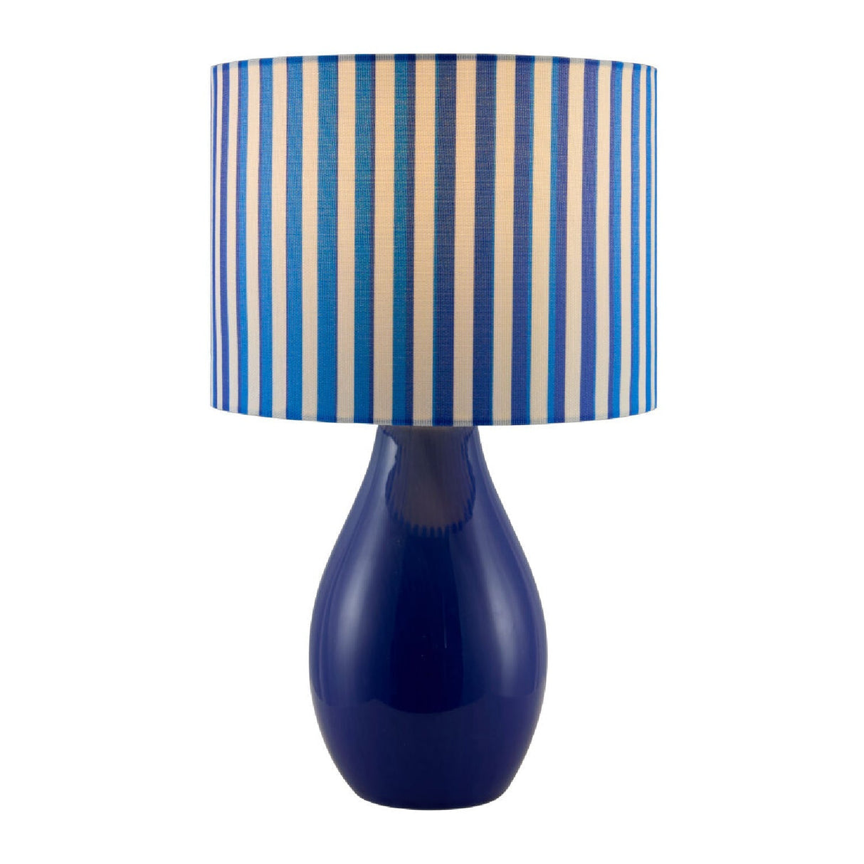 Modern European furniture - Striped Linen Ceramic Table Lamp - www.oroa.com