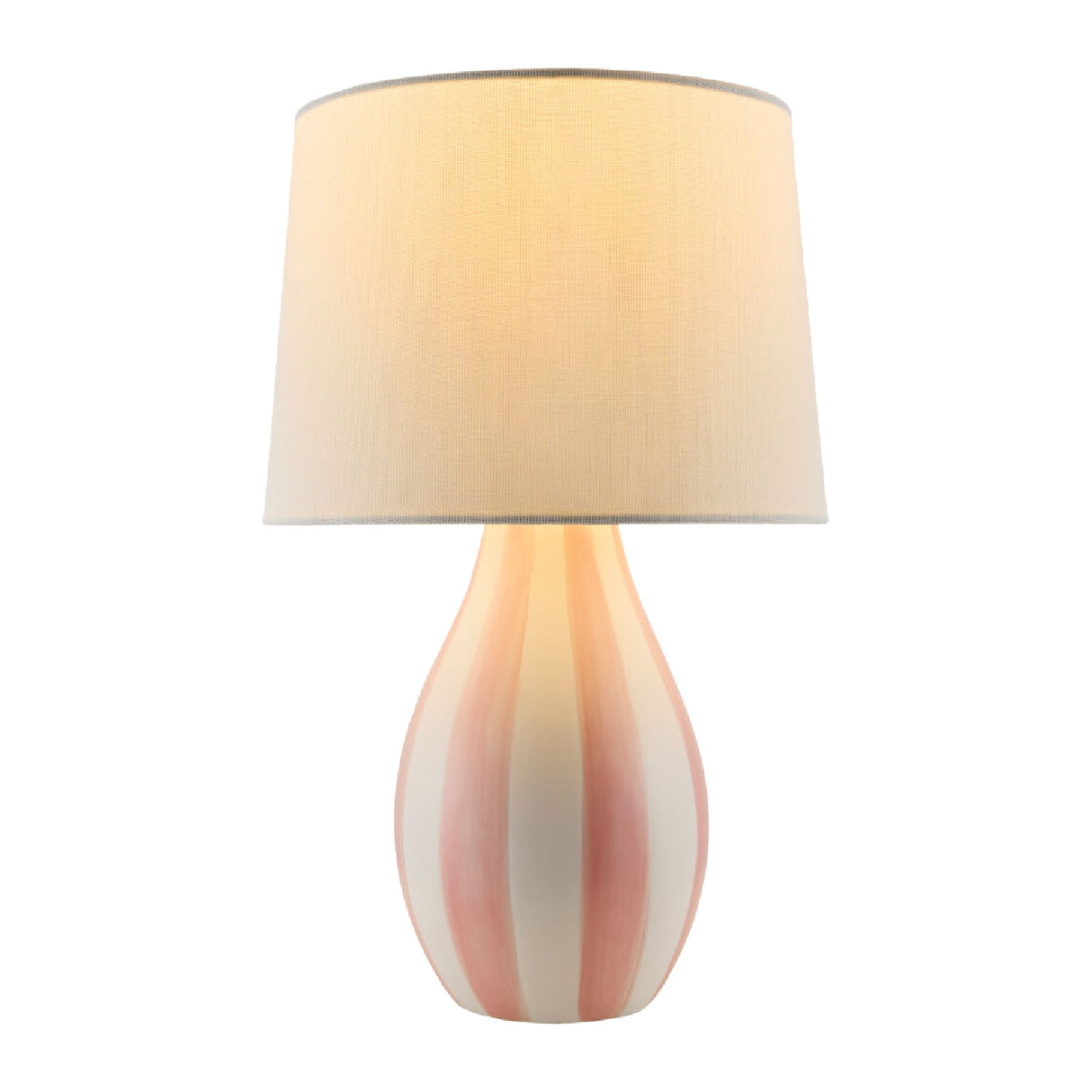 Modern European furniture - Hand-painted Striped Ceramic Table Lamp - www.oroa.com
