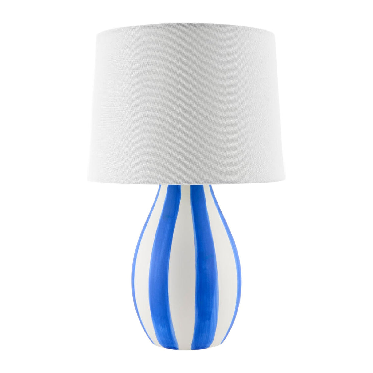 Modern European furniture - Hand-painted Striped Ceramic Table Lamp - www.oroa.com