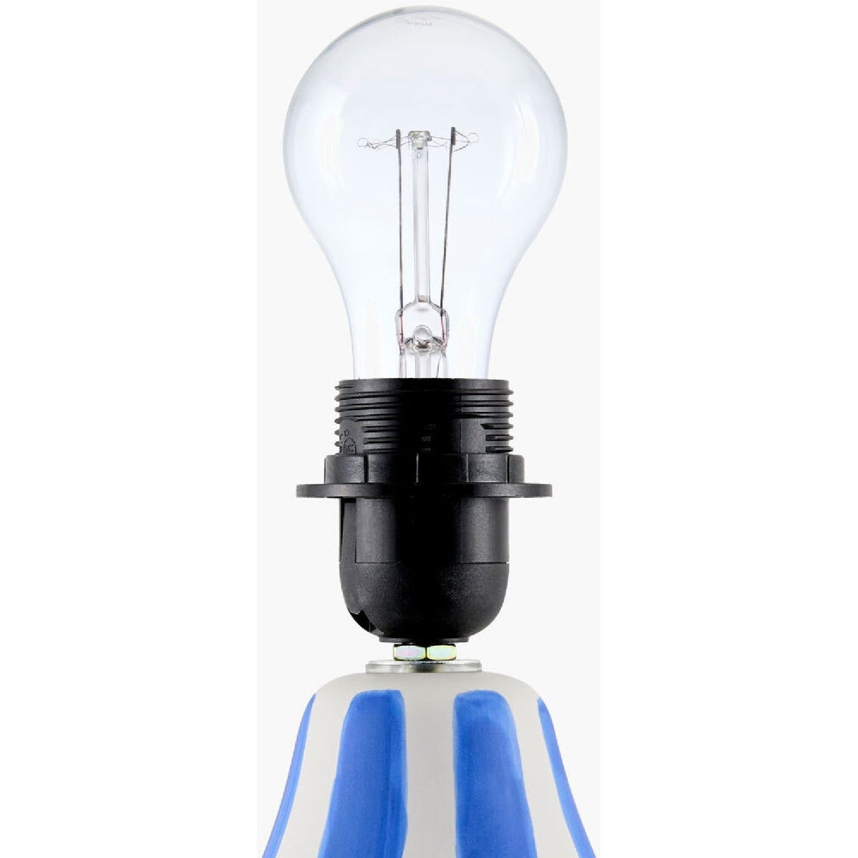 Modern European furniture - Hand-painted Striped Ceramic Table Lamp - www.oroa.com