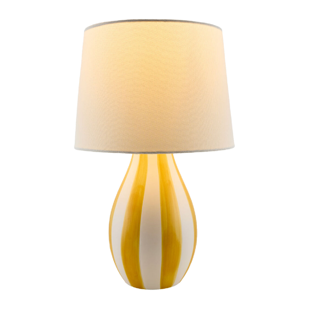 Modern European furniture - Hand-painted Striped Ceramic Table Lamp - www.oroa.com