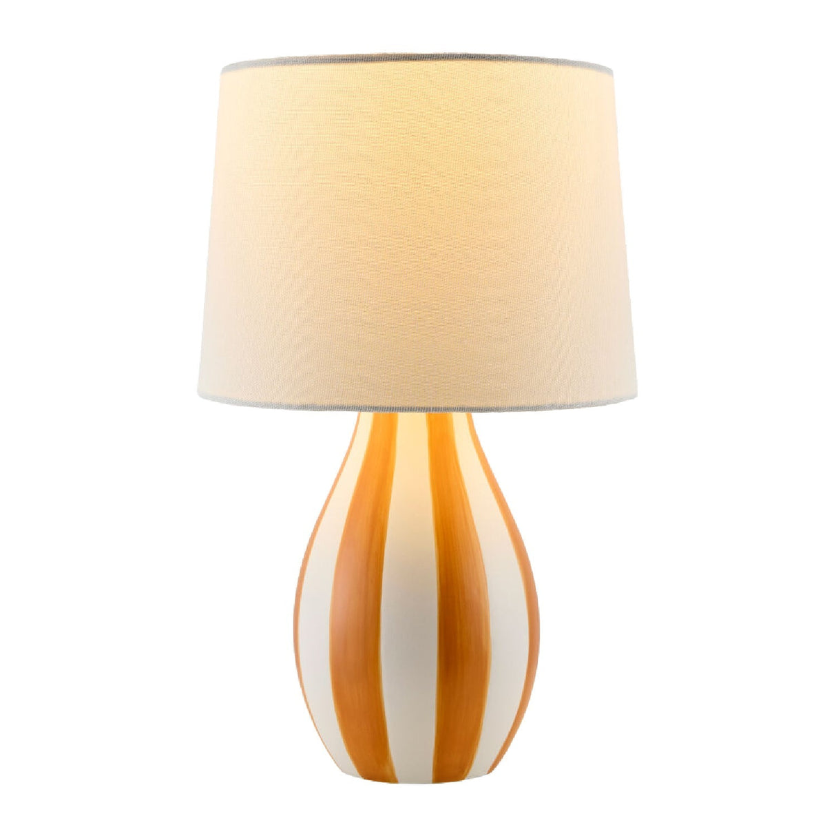 Modern European furniture - Hand-painted Striped Ceramic Table Lamp - www.oroa.com