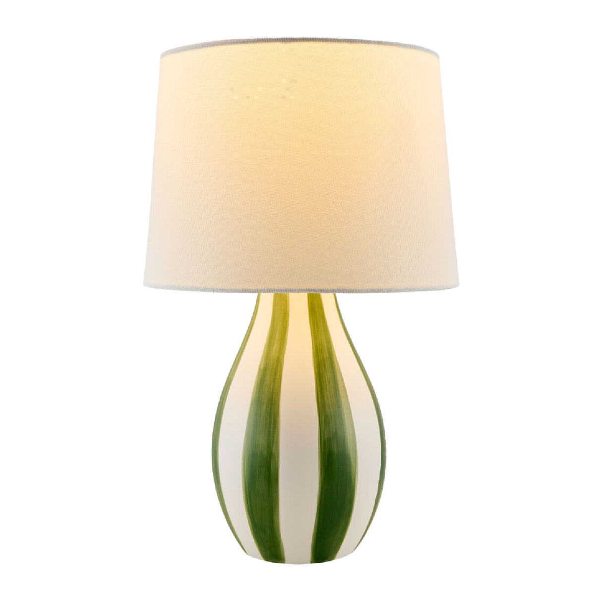 Modern European furniture - Hand-painted Striped Ceramic Table Lamp - www.oroa.com