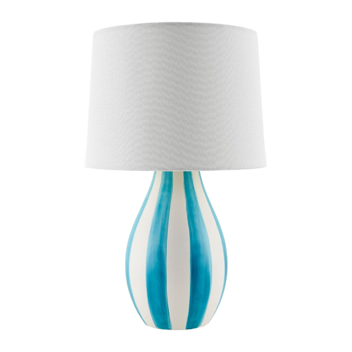 Modern European furniture - Hand-painted Striped Ceramic Table Lamp - www.oroa.com