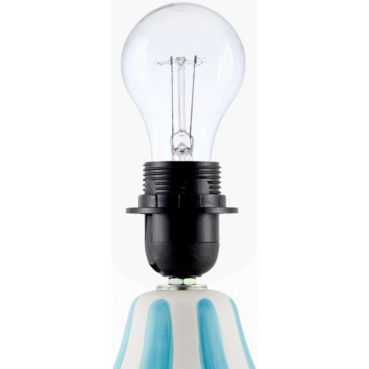 Modern European furniture - Hand-painted Striped Ceramic Table Lamp - www.oroa.com