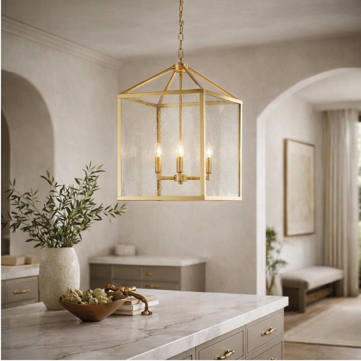 Modern European furniture - Iron-Framed 4-Light Chandelier - www.oroa.com