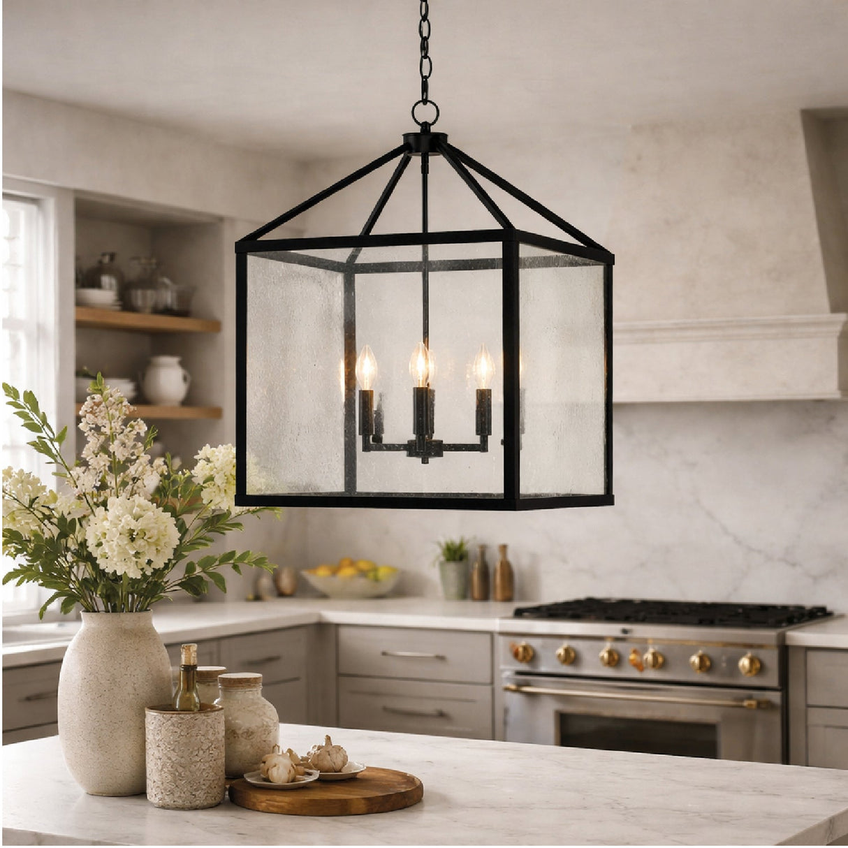 Modern European furniture - Iron-Framed 4-Light Chandelier - www.oroa.com
