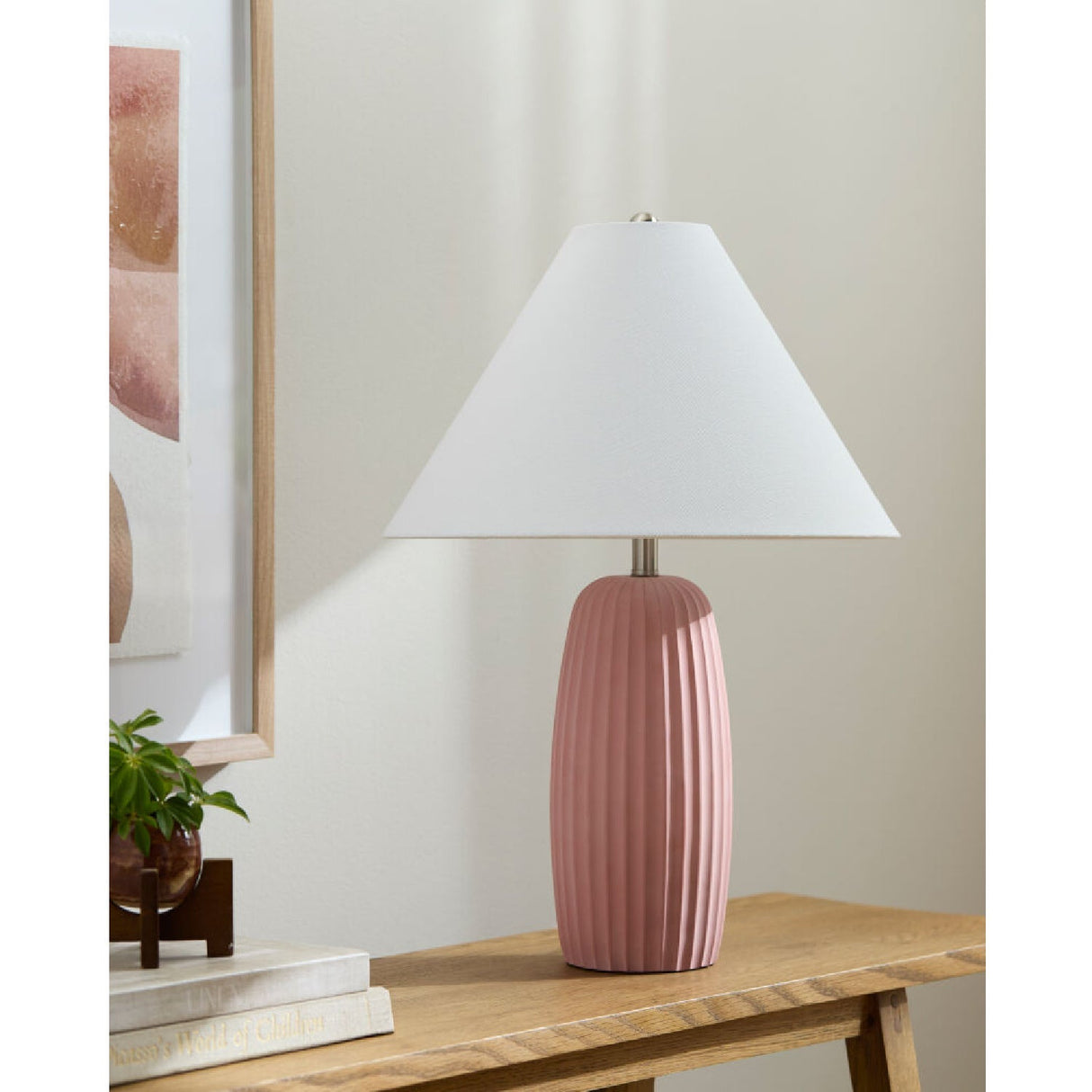 Modern European furniture - Painted Cement Linen Table Lamp - www.oroa.com