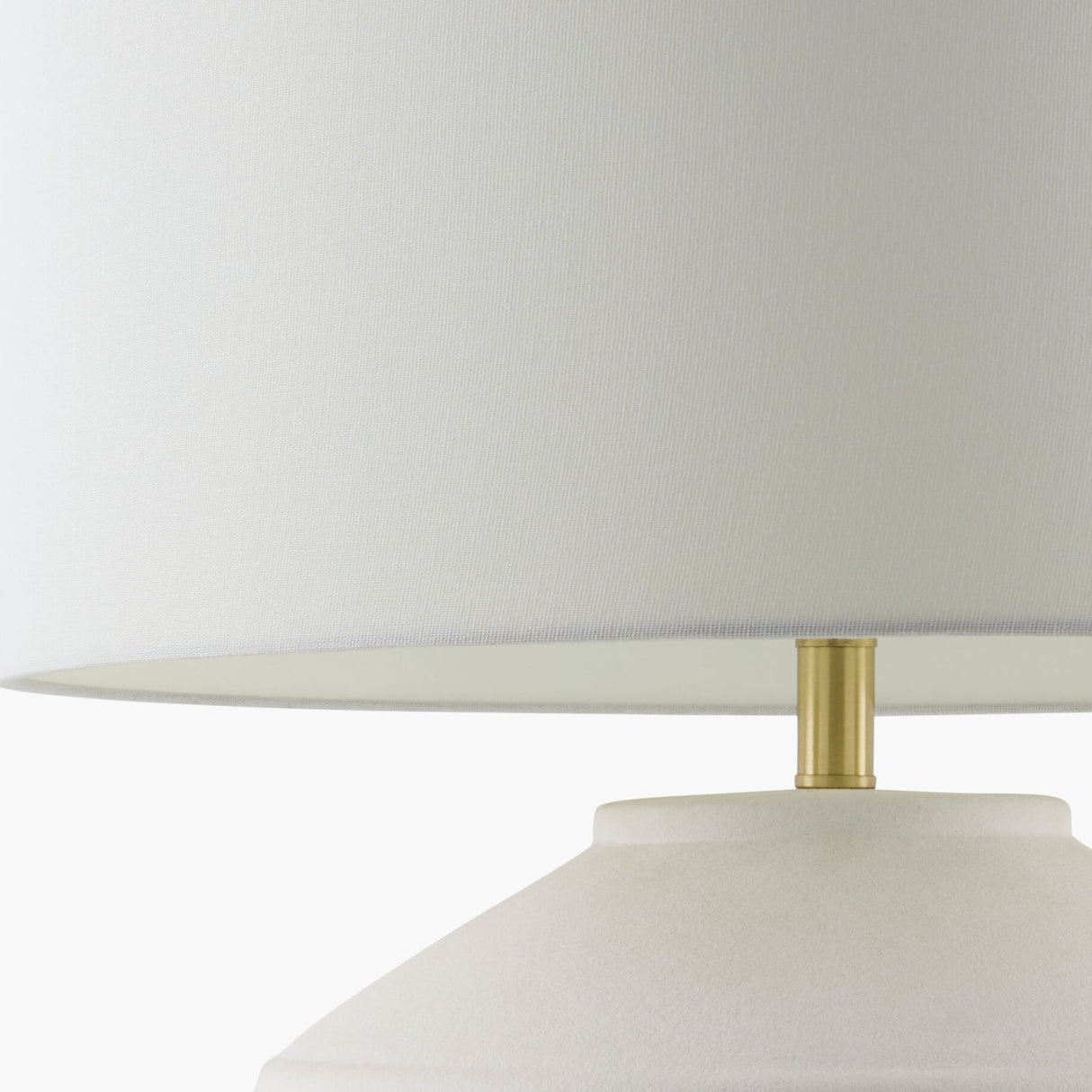 Modern European furniture - Glazed White Ceramic Table Lamp - www.oroa.com