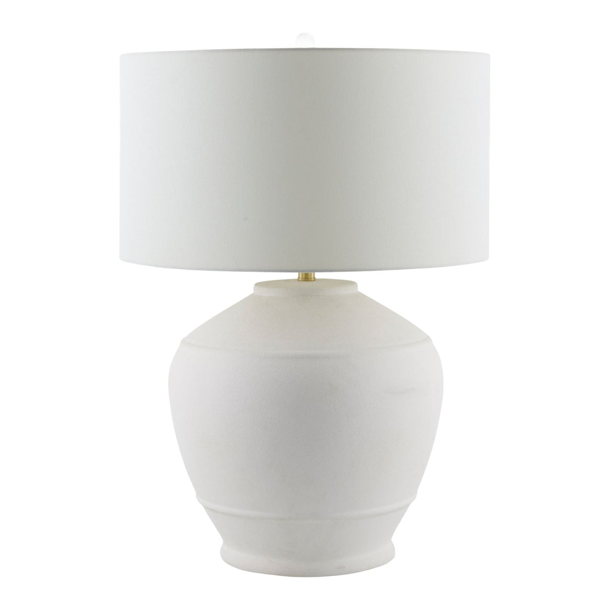 Modern European furniture - Glazed White Ceramic Table Lamp - www.oroa.com