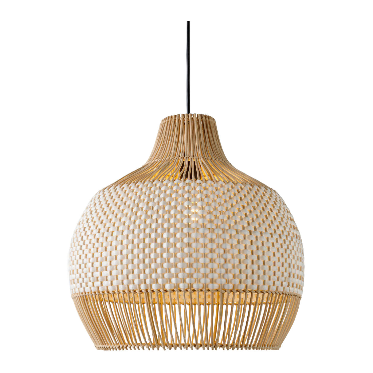 Modern European furniture - Two-Toned Braided Rattan Pendant Lamp - www.oroa.com