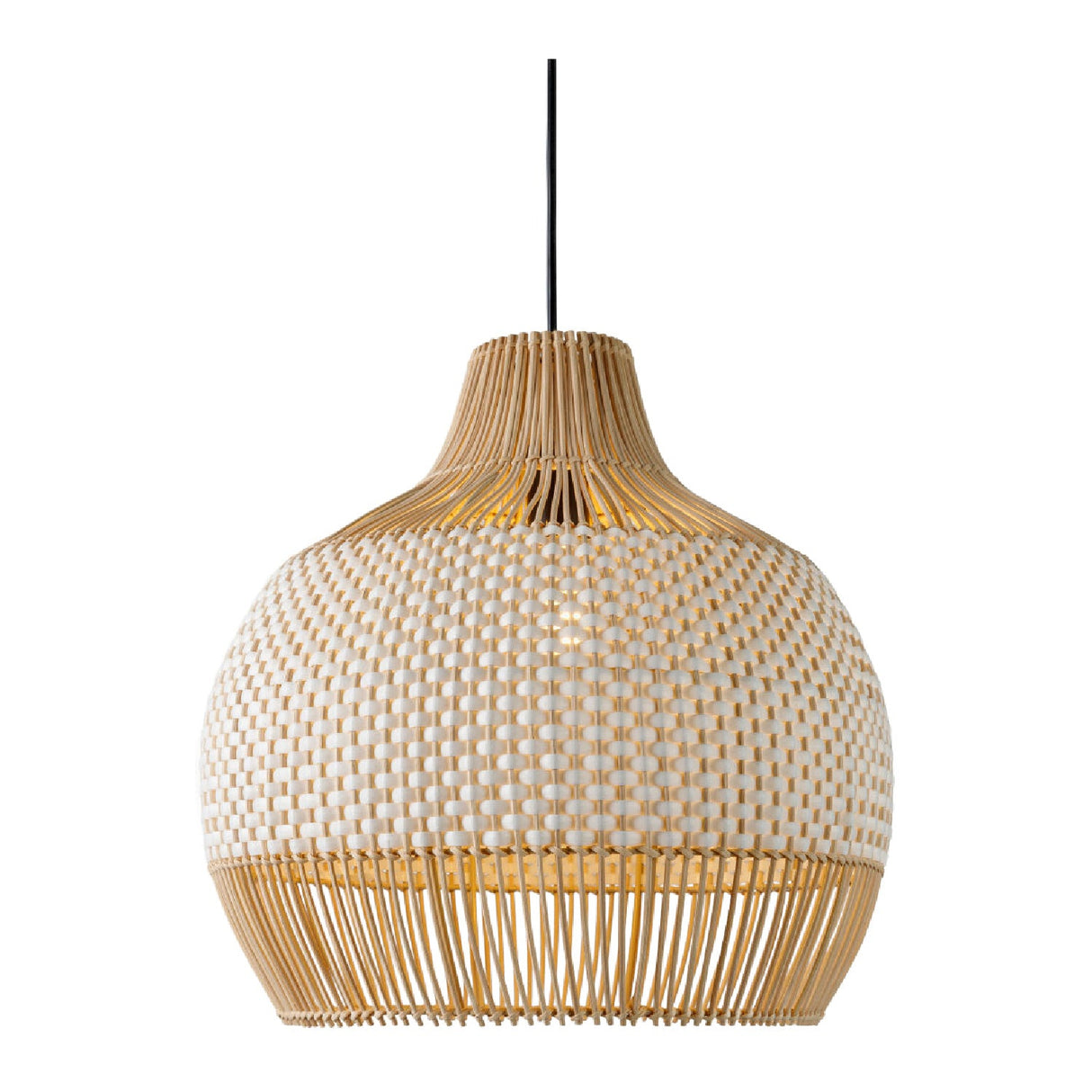 Modern European furniture - Two-Toned Braided Rattan Pendant Lamp - www.oroa.com