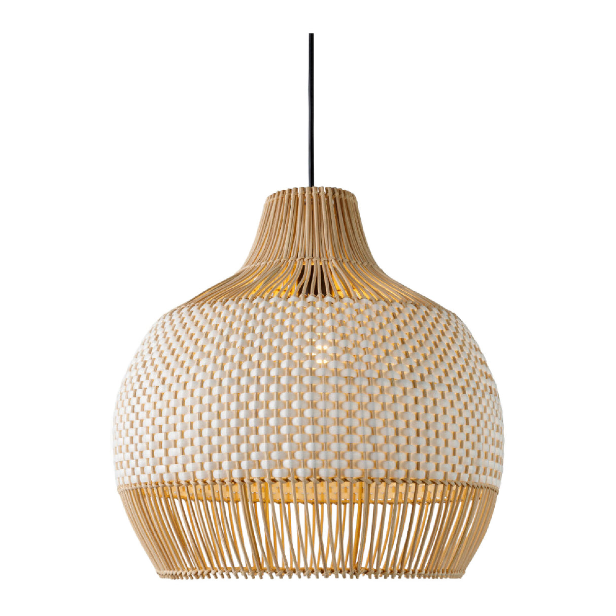 Modern European furniture - Two-Toned Braided Rattan Pendant Lamp - www.oroa.com
