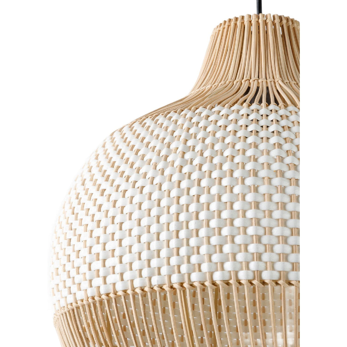 Modern European furniture - Two-Toned Braided Rattan Pendant Lamp - www.oroa.com