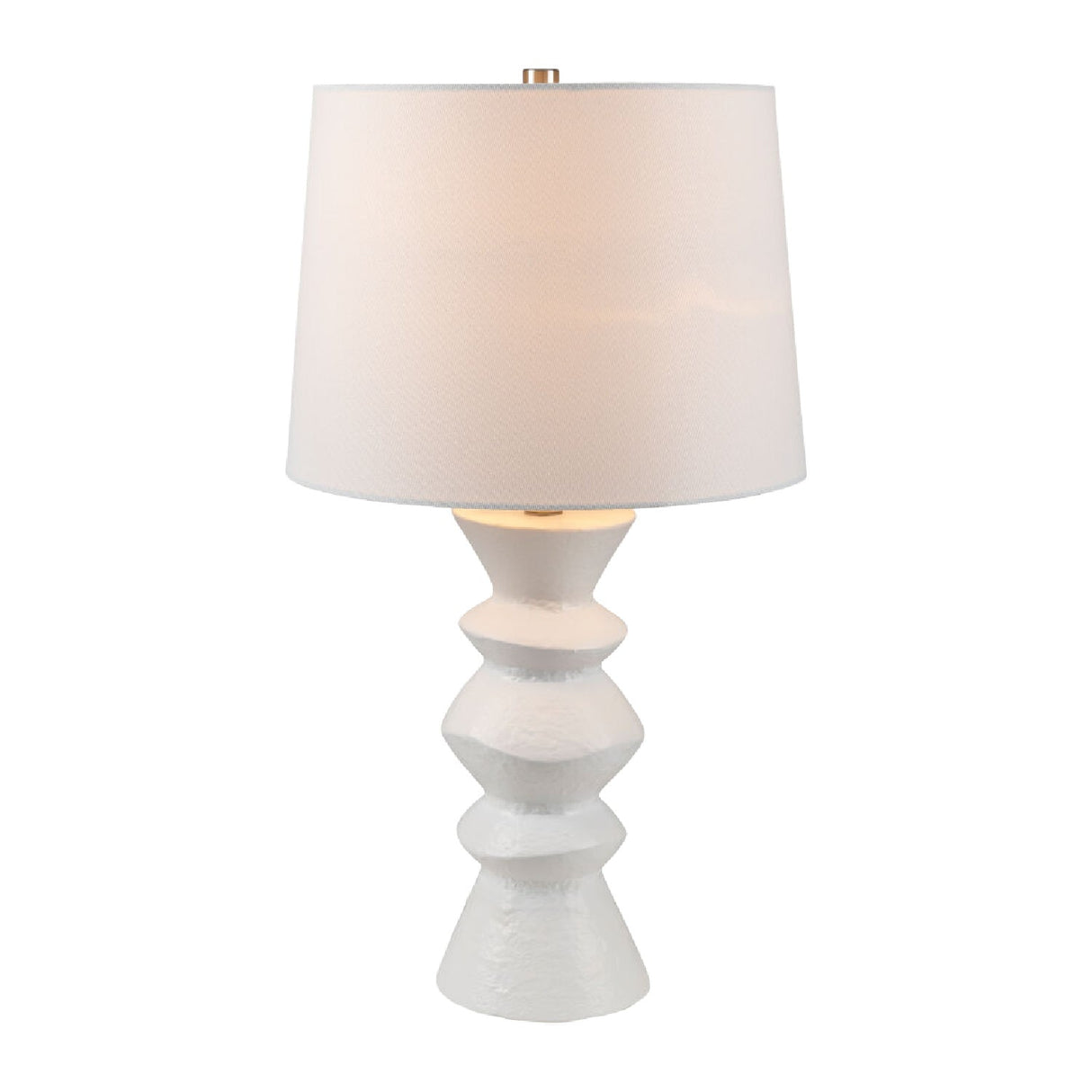 Modern European furniture - White Ceramic Sculpted Table Lamp - www.oroa.com