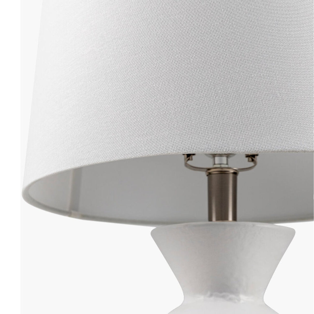 Modern European furniture - White Ceramic Sculpted Table Lamp - www.oroa.com