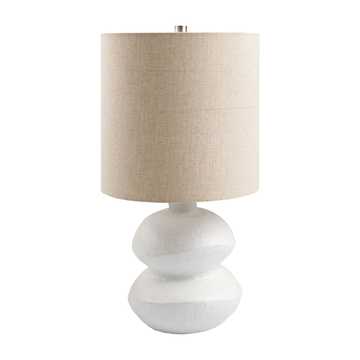Modern European furniture - White Sculptured Ceramic Table Lamp - www.oroa.com