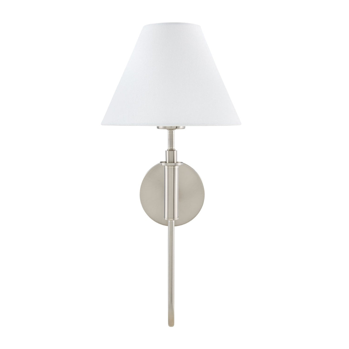 Modern European furniture - White Linen Silver Wall Lamp - www.oroa.com