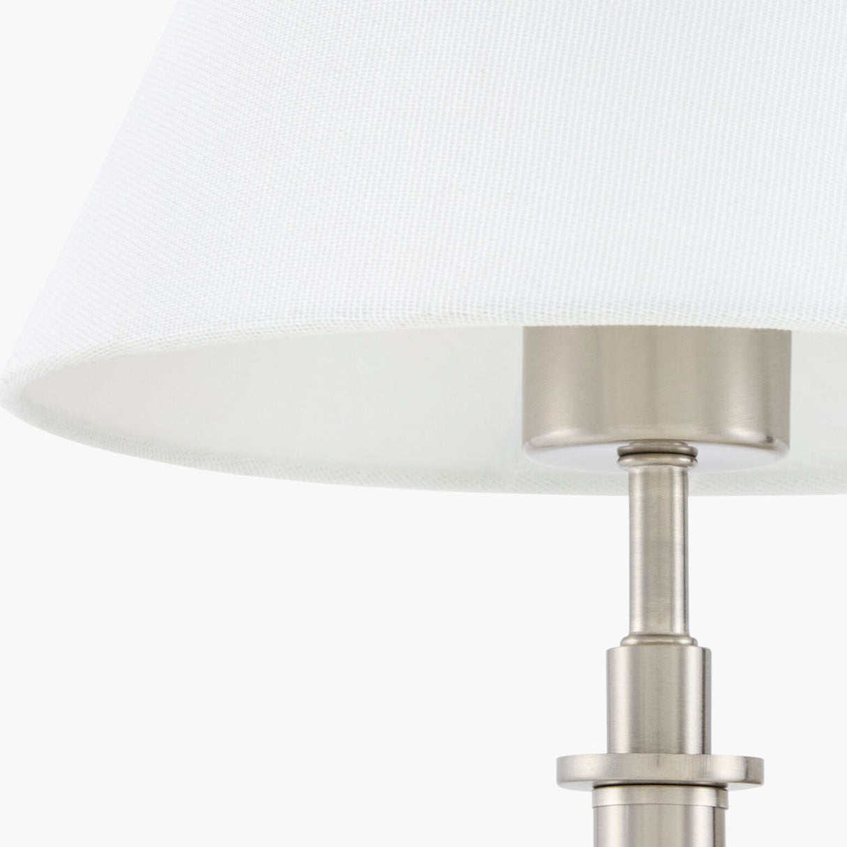 Modern European furniture - White Linen Silver Wall Lamp - www.oroa.com