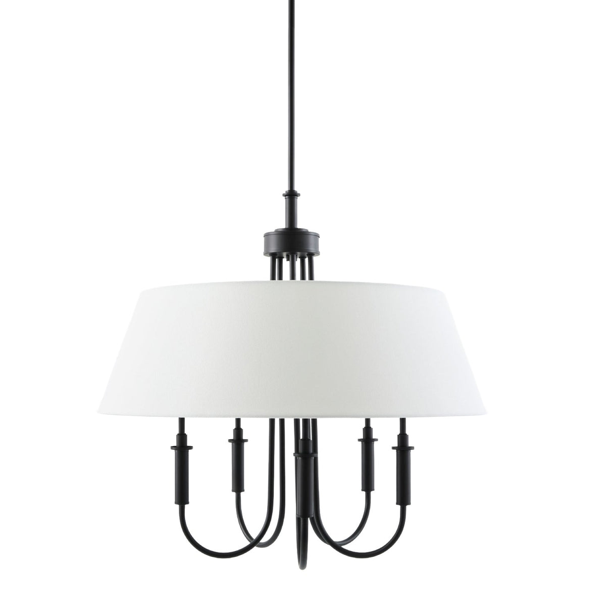 Modern European furniture - White Linen 5-Light Chandelier - www.oroa.com