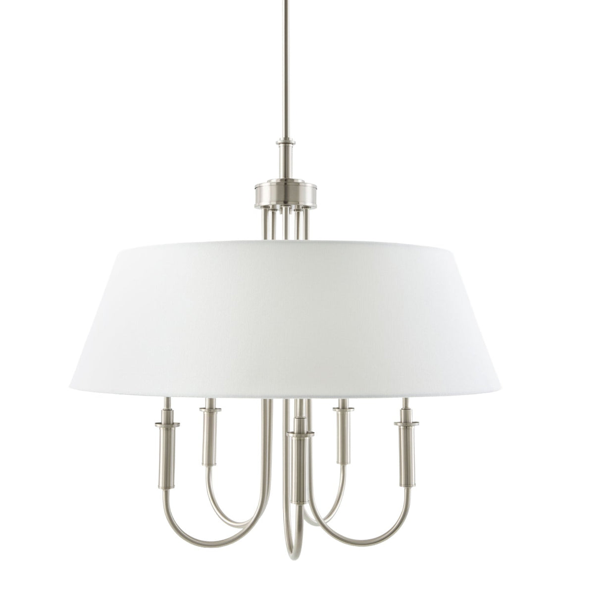 Modern European furniture - White Linen 5-Light Chandelier - www.oroa.com