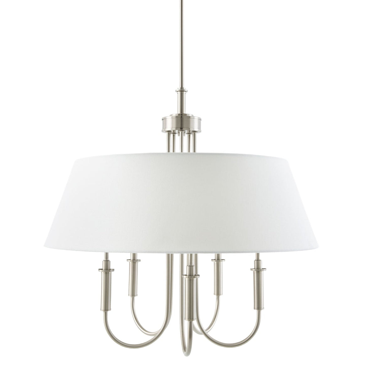 Modern European furniture - White Linen 5-Light Chandelier - www.oroa.com