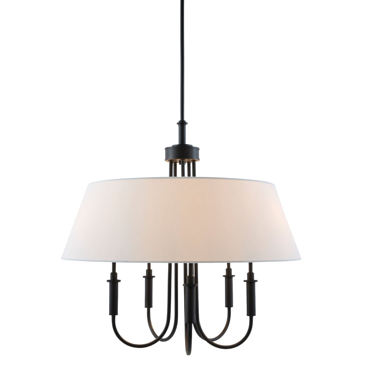 Modern European furniture - White Linen 5-Light Chandelier - www.oroa.com