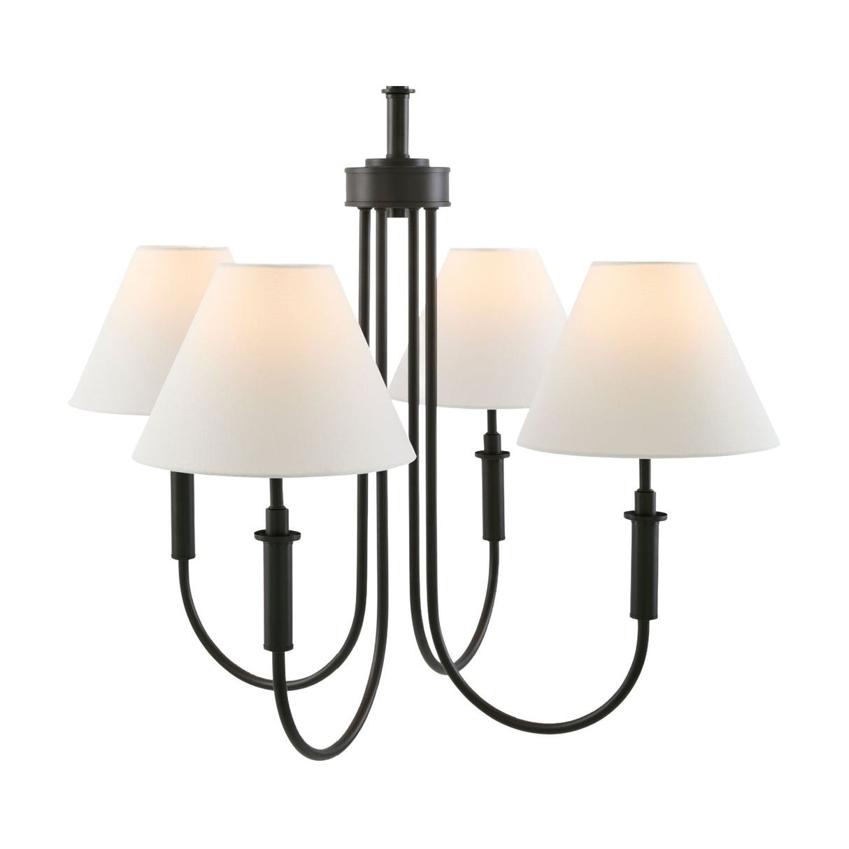 Modern European furniture - White Linen 4-Light Chandelier - www.oroa.com