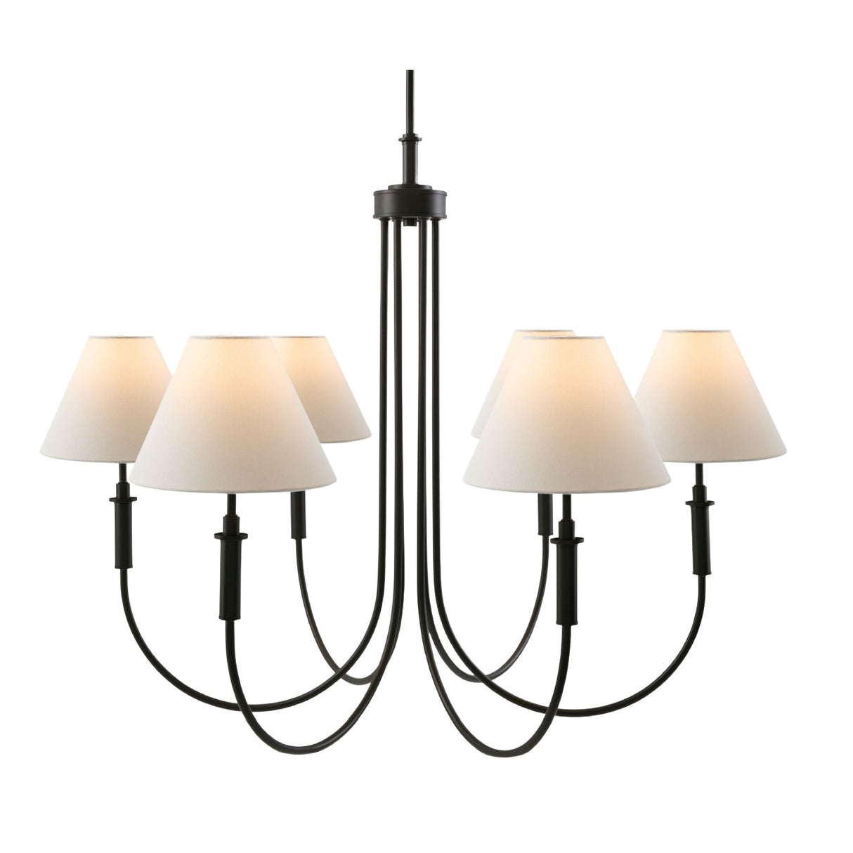 Modern European furniture - White Linen 6-Light Chandelier - www.oroa.com