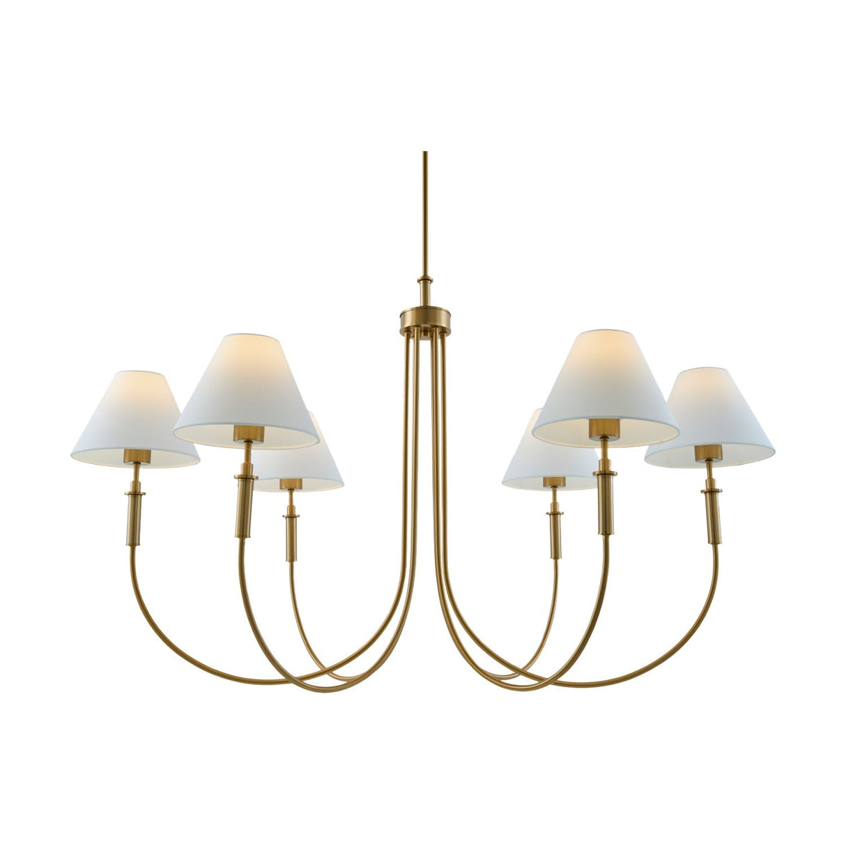 Modern European furniture - Linen Shade 6-Light Chandelier - www.oroa.com