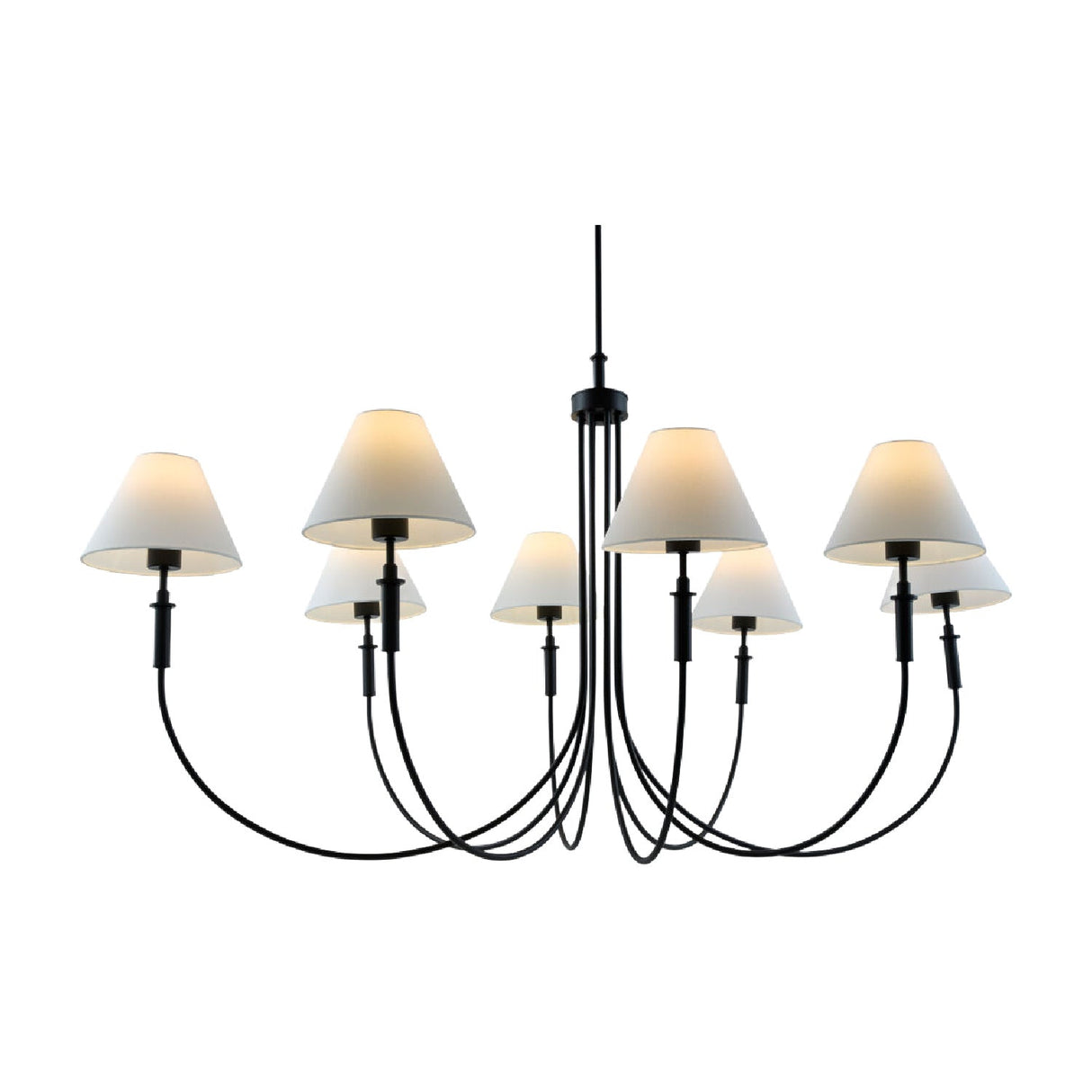 Modern European furniture - Linen Shade 8-Light Chandelier - www.oroa.com