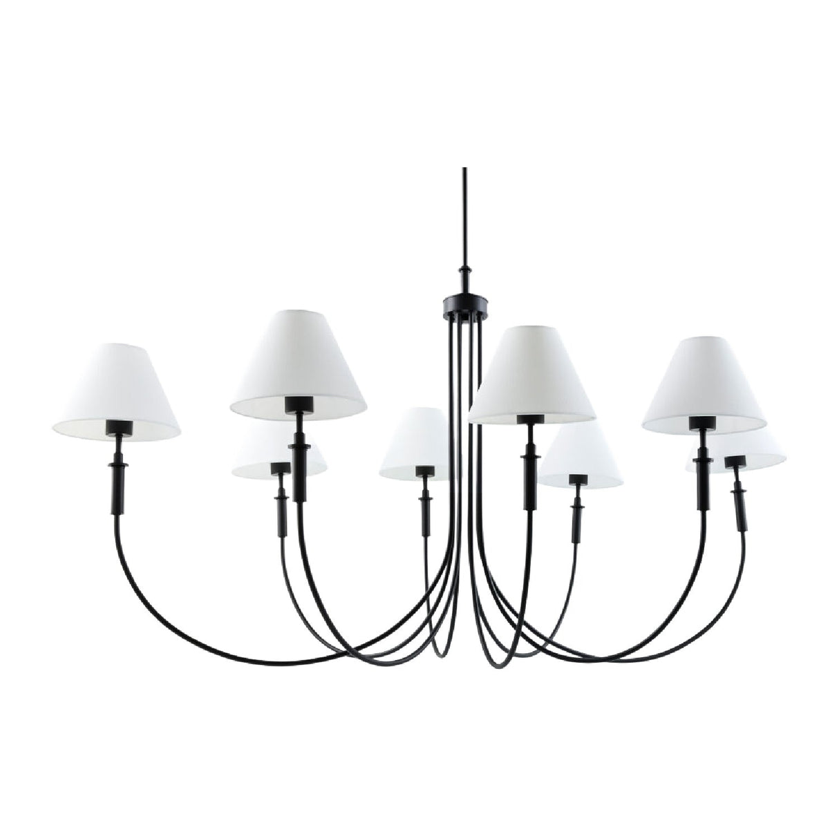 Modern European furniture - Linen Shade 8-Light Chandelier - www.oroa.com