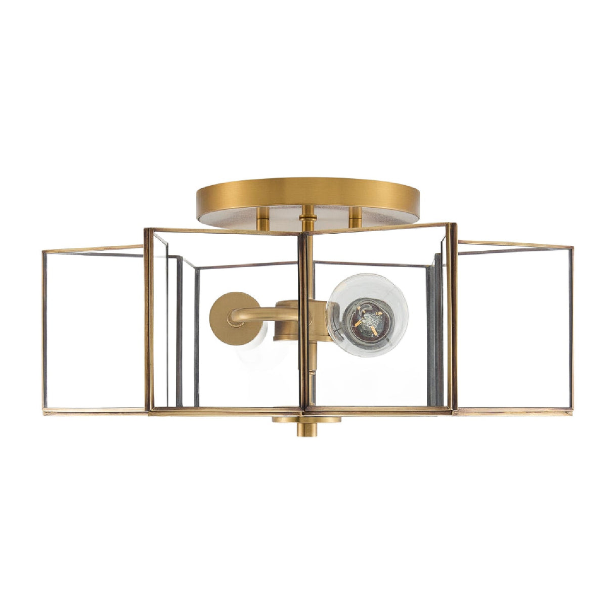 Modern European furniture - Iron-Framed Glass Ceiling Lamp - www.oroa.com
