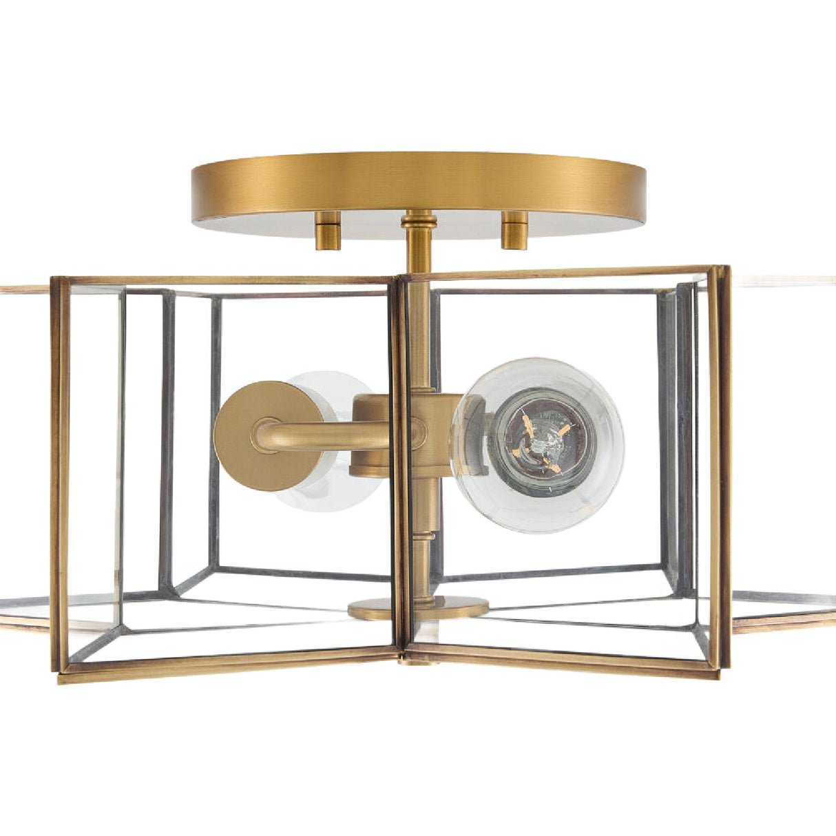 Modern European furniture - Iron-Framed Glass Ceiling Lamp - www.oroa.com