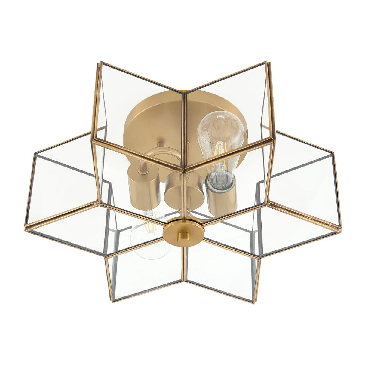 Modern European furniture - Iron-Framed Glass Ceiling Lamp - www.oroa.com
