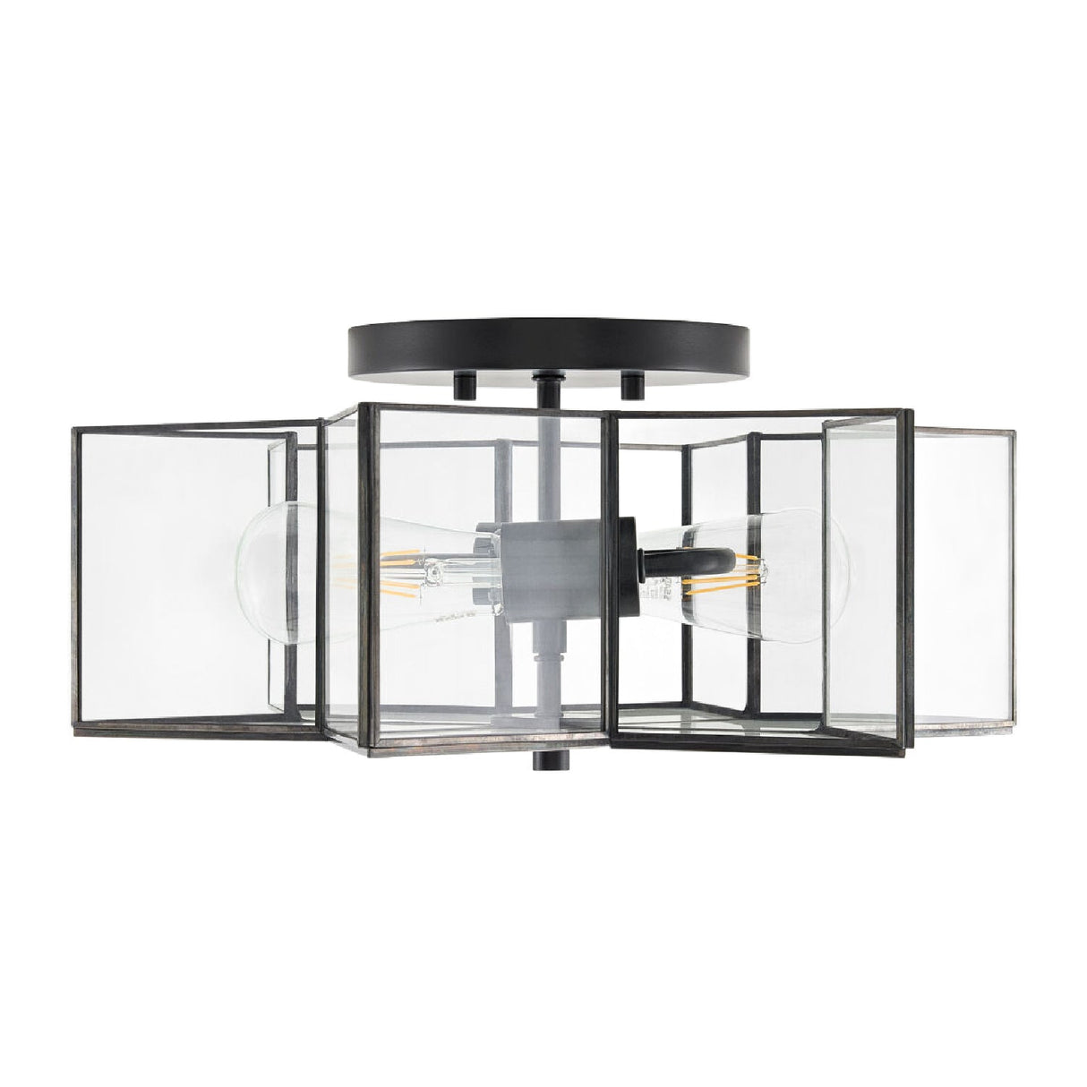 Modern European furniture - Iron-Framed Glass Ceiling Lamp - www.oroa.com