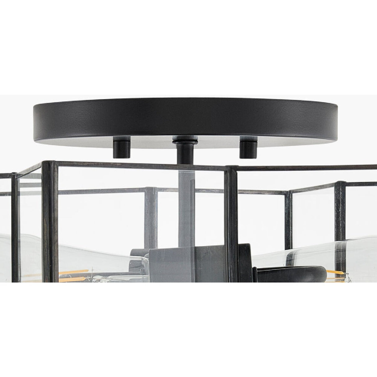 Modern European furniture - Iron-Framed Glass Ceiling Lamp - www.oroa.com