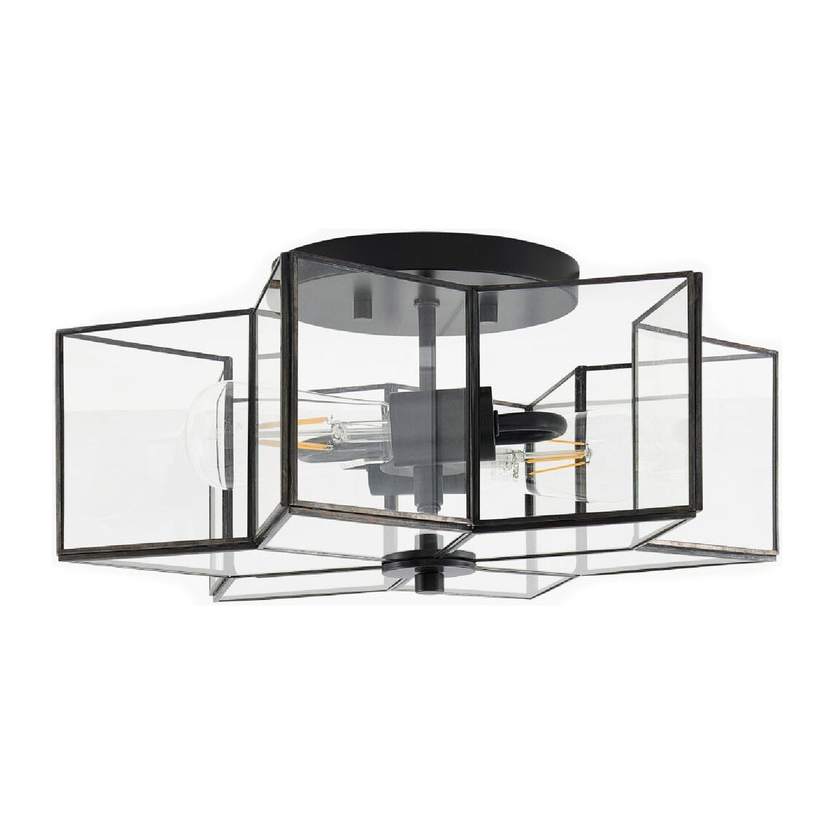 Modern European furniture - Iron-Framed Glass Ceiling Lamp - www.oroa.com