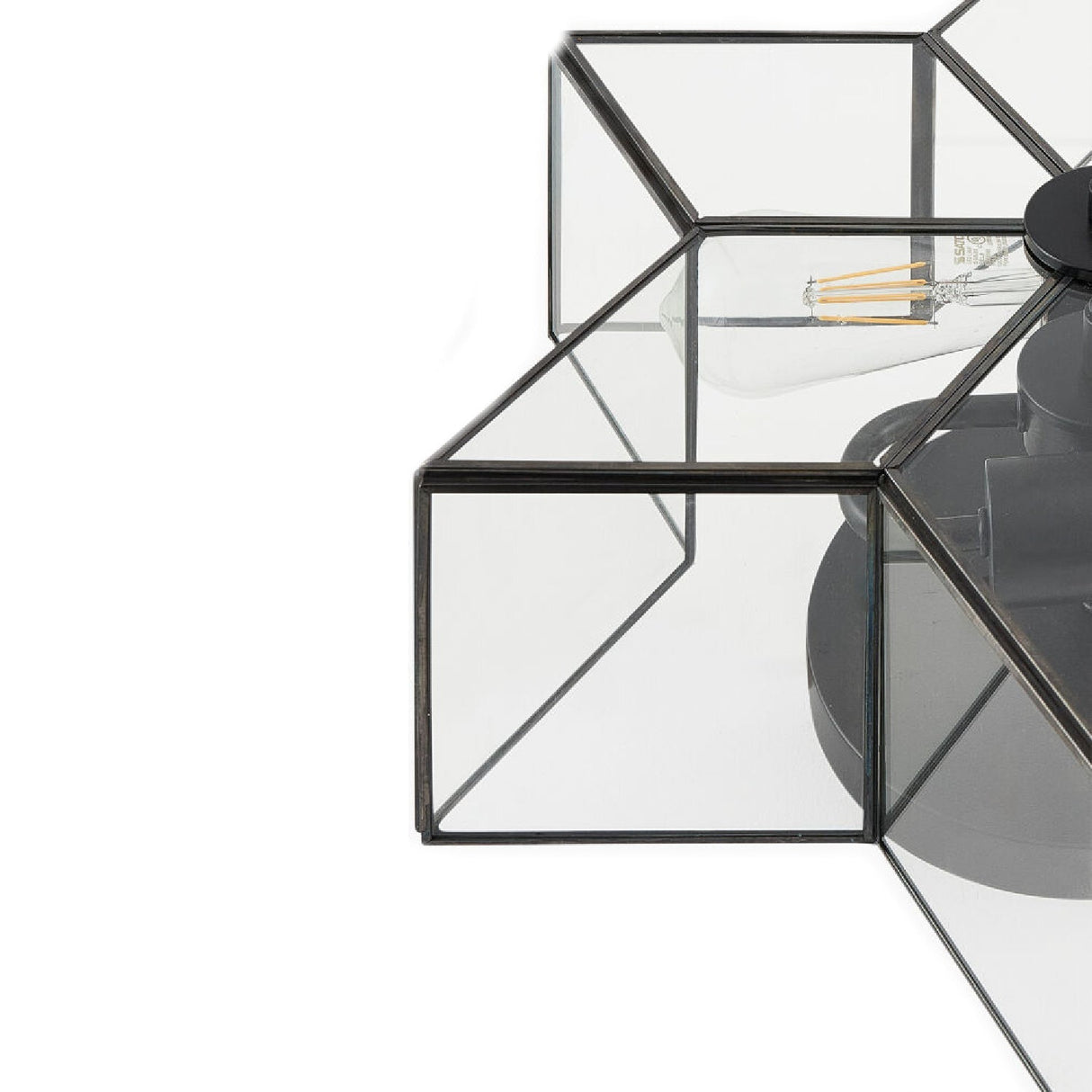 Modern European furniture - Iron-Framed Glass Ceiling Lamp - www.oroa.com